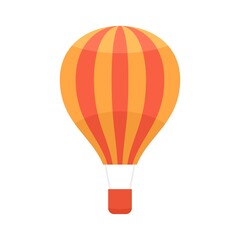 Obraz premium Transportation air balloon icon flat isolated vector
