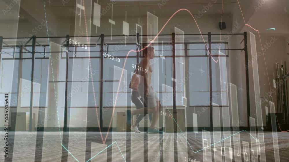 Poster animation of data processing and statistics over strong couple exercising