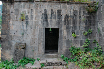 old door in medieval monastery