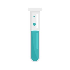Boiling test tube icon flat isolated vector