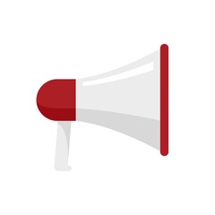 Megaphone icon flat isolated vector