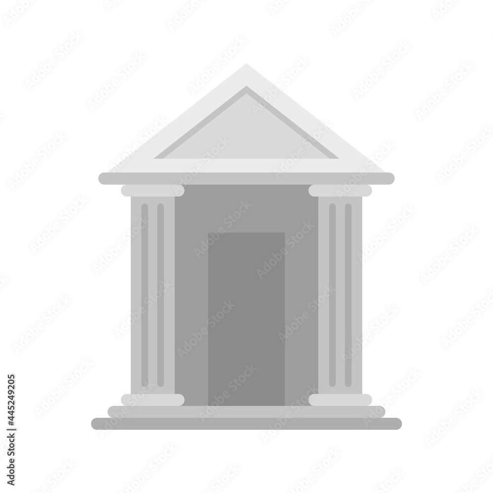 Poster judge building icon flat isolated vector