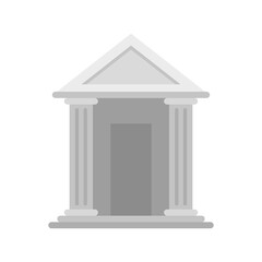 Fototapeta premium Judge building icon flat isolated vector