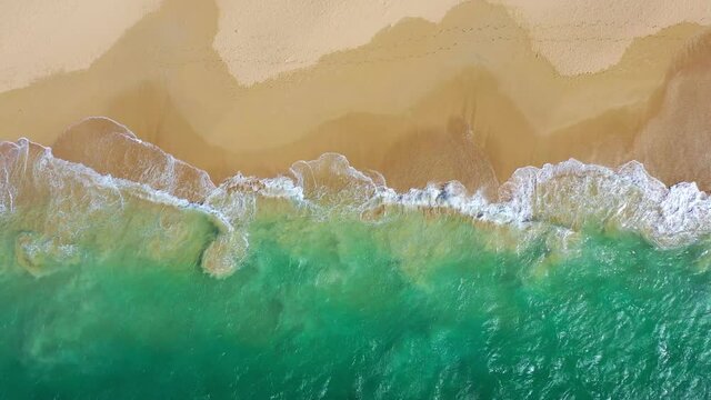 4K drone video tropical paradise adventure beautiful white sand beach