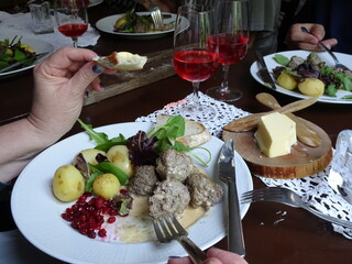 Swedish lunch in Old Town Stockholm