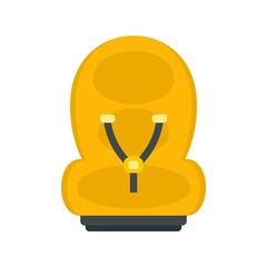 Toddler car seat icon flat isolated vector