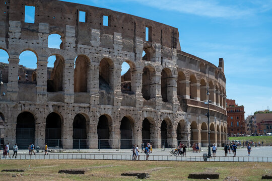 The Colosseum, originally known as Amphitheatrum Flavium or simply as Amphitheatrum, located in the center of the city of Rome, is the largest amphitheater in the world