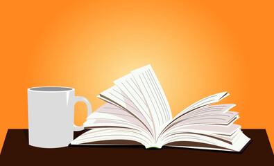 Fototapeta premium Book & Coffee