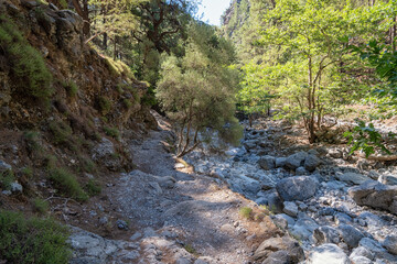The Samaria Gorge on the Greek island of Crete