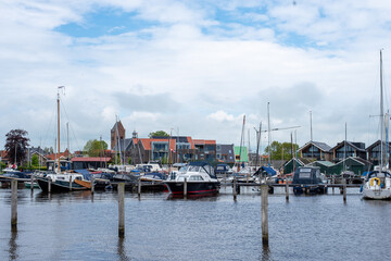Fototapeta na wymiar Dutch Harbor with boats