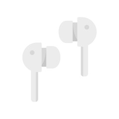 Wireless earbuds icon flat isolated vector