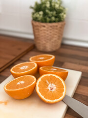 fresh orange on a table