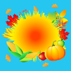 Obraz na płótnie Canvas Happy Thanksgiving vector background 