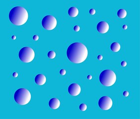 Blue bubbles, blue circles