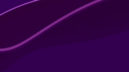 Abstract minimalist elegant white strokes on purple loop background. Futuristic generic graphic concept 3D animation for product showcase and copy space advertisement technology presentation backdrop.