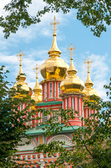 Fototapeta na wymiar Church Domes in Sergiev Posad