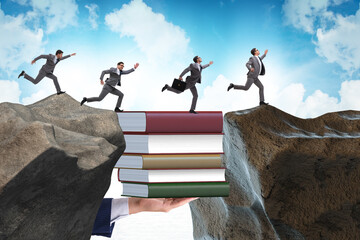 Concept of education in business with business people