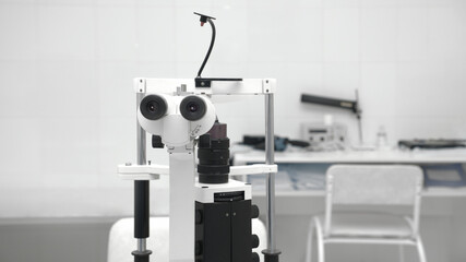 Modern gynecological office in the women's clinic, equipment for visiting women preparing to become a mother. Office of women's health.