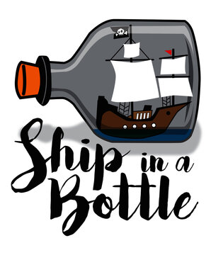 Ship in a Bottle Illustration