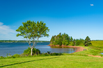 Waterfront along the Georgetown Harbour in the town of Georgetown, Prince Edward Island, Canada.