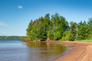Waterfront along the Georgetown Harbour in the town of Georgetown, Prince Edward Island, Canada.