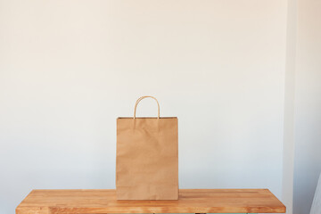 A paper bag on isolated white background