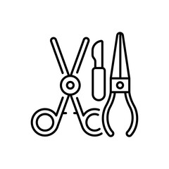 medical equipment Vector outline icon style illustration. EPS 10 file