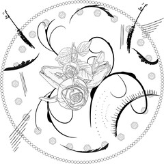 floral ornament. vintage florish