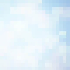 Abstract white and blue mosaic background. Vector background. White mosaic. Pixel art background.