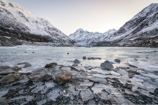 Tasman Glacier Mount Cook New Zealand 