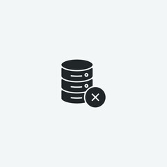 Database vector icon illustration sign