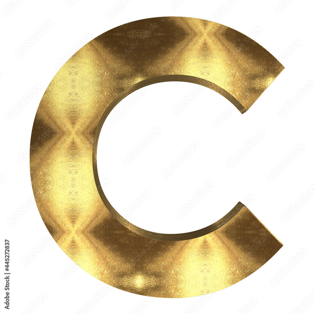 Poster 3d rendering of the golden 