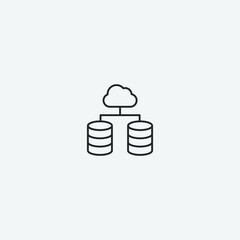 Cloud vector icon illustration sign