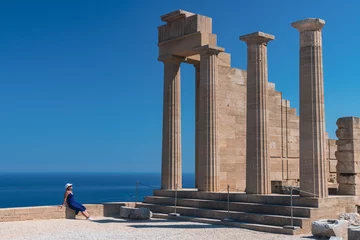 Fotobehang Lindos Acropolis on Rhodes island - Greece (2) © Nick Nikolaou