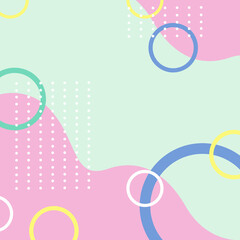 Abstract background, green circle with grunge texture on a pink background - illustrations