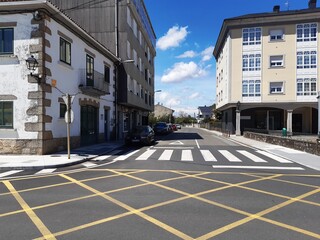 Calle de la localidad de Teixeiro en Galicia