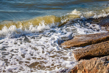 water flowing into the sea