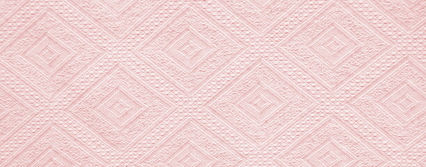Jute Pink Woven Texture Pattern Background in Light Beiy Cream Brown Color Fabric Background, Natural cotton linen textile, texture, backgrounds, banner, panorama	