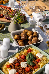 Delicious Food on Dinner Table