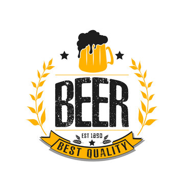 Beer logo design template