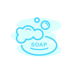 Illustration Vector graphic of soap icon. Fit for clean, wash, hygiene, health etc.
