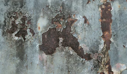 Metallrosthintergrund, zerfallender Stahl, Metallstruktur mit Kratzern und Rissen, Rostwand, alte Metalleisenroststruktur © waranyu
