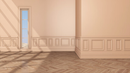 Room interior with Wall Background. 3D rendering ,3D illustration	