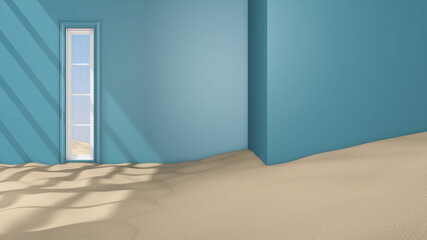 Empty room with Wall Background. 3D illustration, 3D rendering