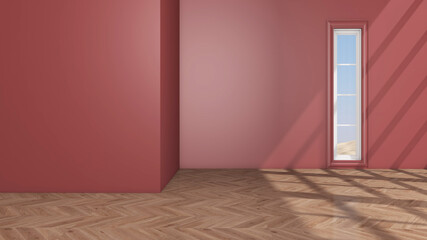 Empty room with Wall Background. 3D illustration, 3D rendering