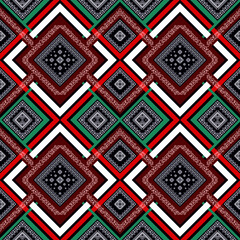 Aztec fabric carpet mandala ornament boho chevron textile decoration wallpaper. Geometric pattern vector illustrations traditional embroidery background.