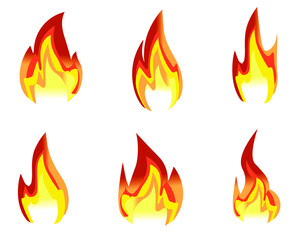fire flames set