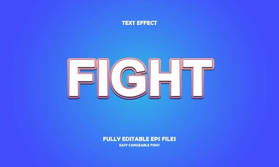 Editable text effect fight title style