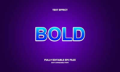 Editable text effect bold title style