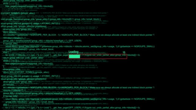 Computer Code. Programming. Coding And Downloading Data. Hacker Concept
